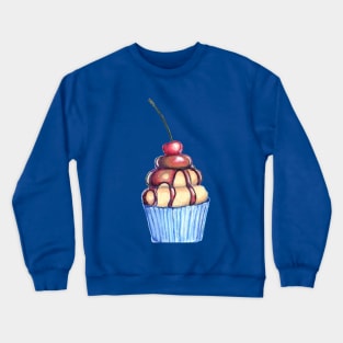 Blue Cupcake Crewneck Sweatshirt